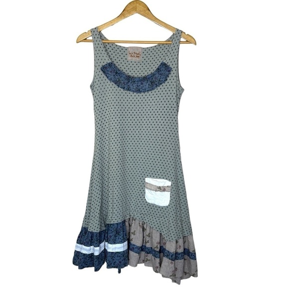 Ian Mosh Shabby Chic Mixed Print Patchwork Dress Size 2 US S - Picture 2 of 8